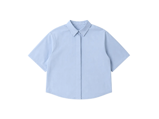 blue boxy shirt